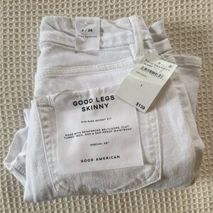 Good American White Good Legs Skinny Jeans